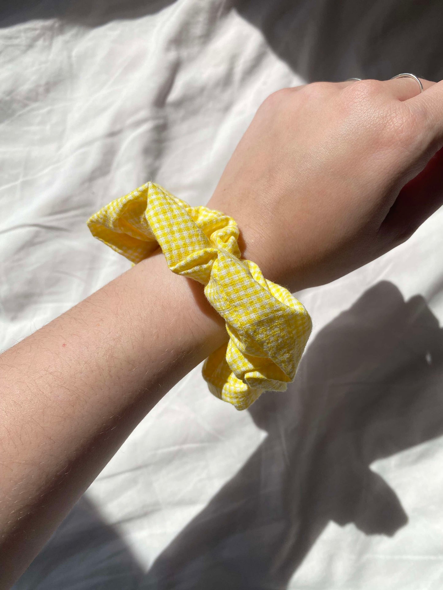 Chouchou vichy jaune