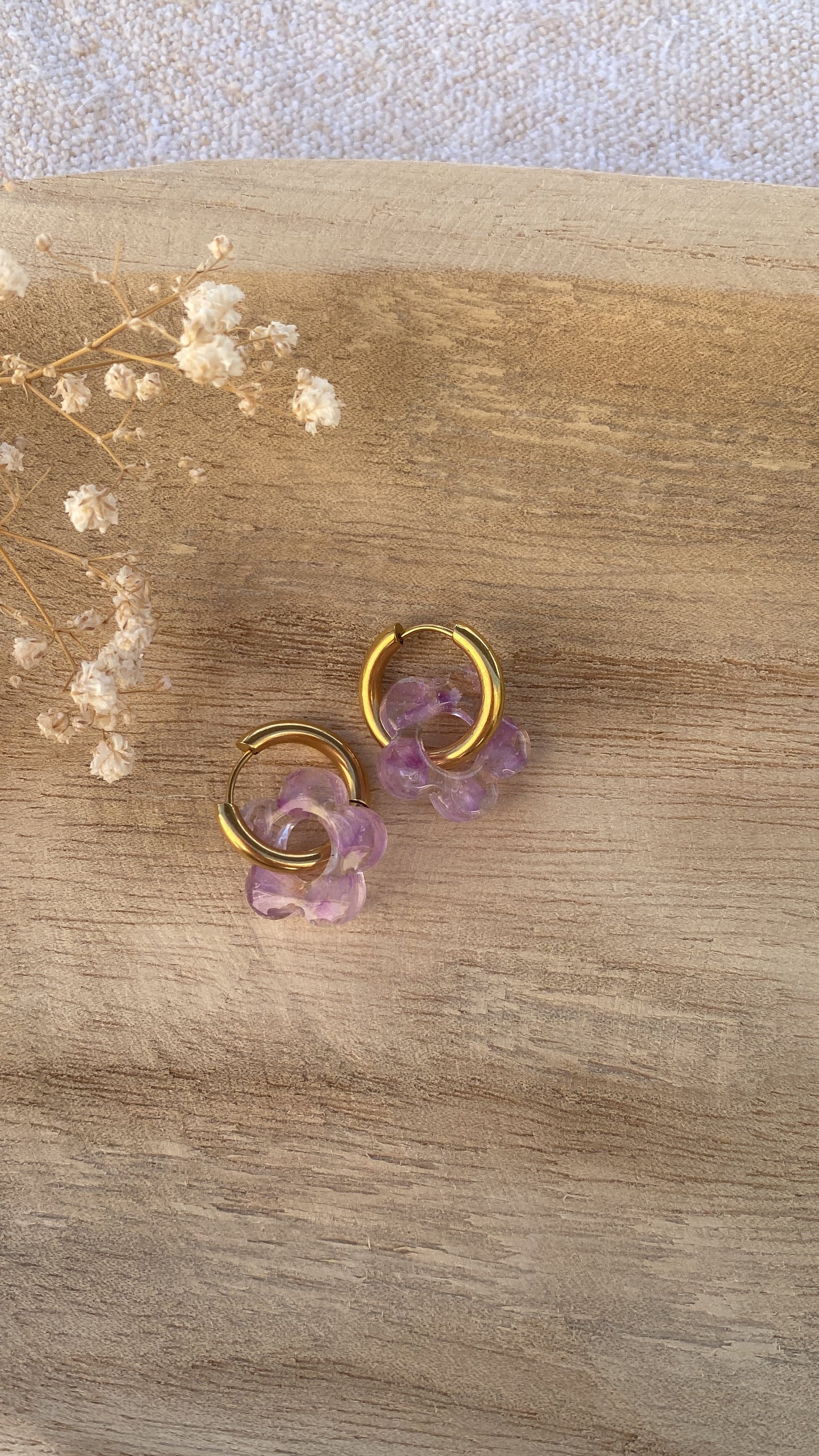 Pampilles fleurs, fleurs violettes