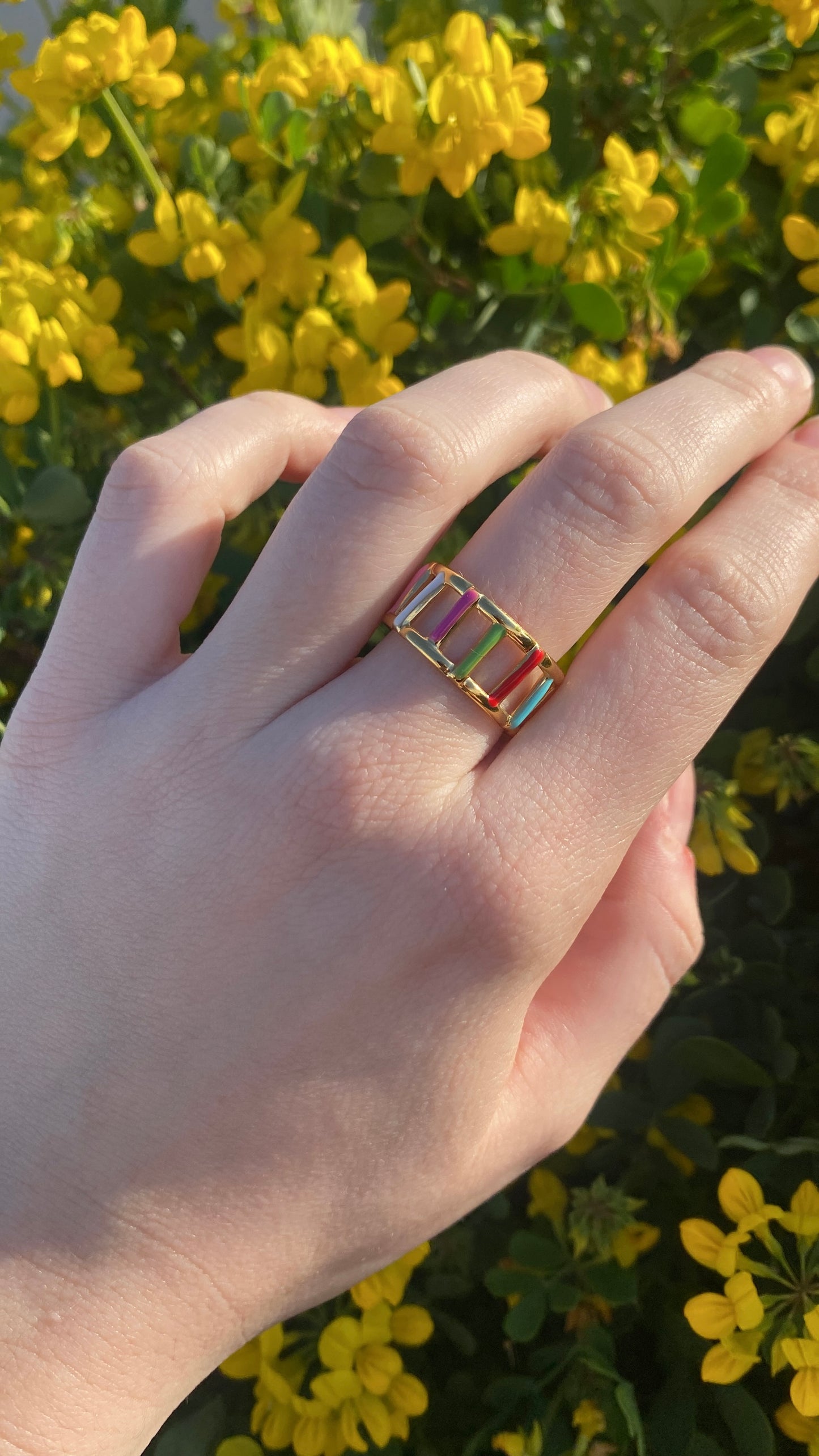 Bague colorée