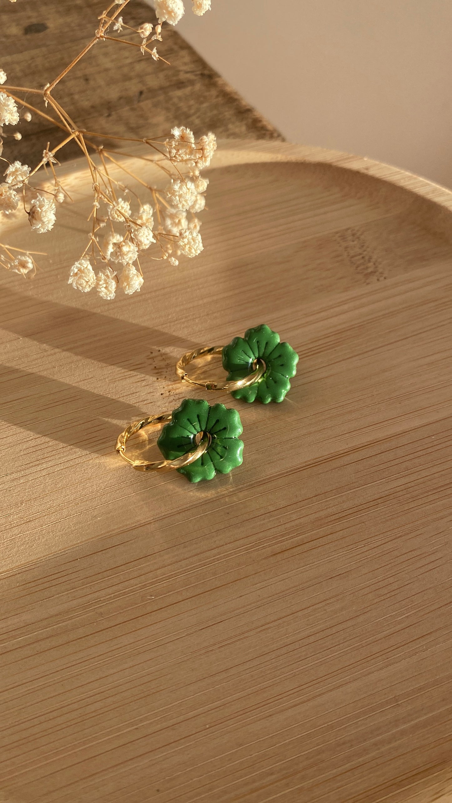 Petites Fleurs vertes foncées