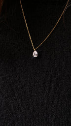 Collier goutte strass