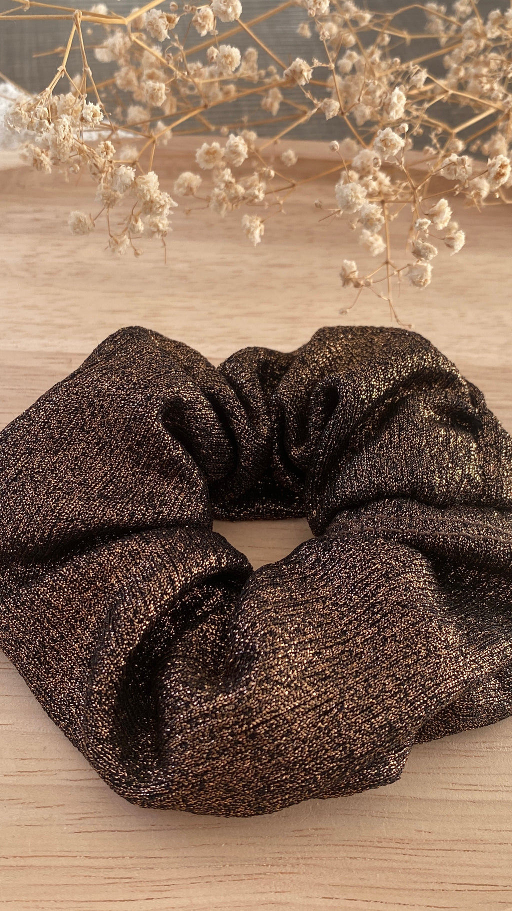 Chouchou paillettes cuivré