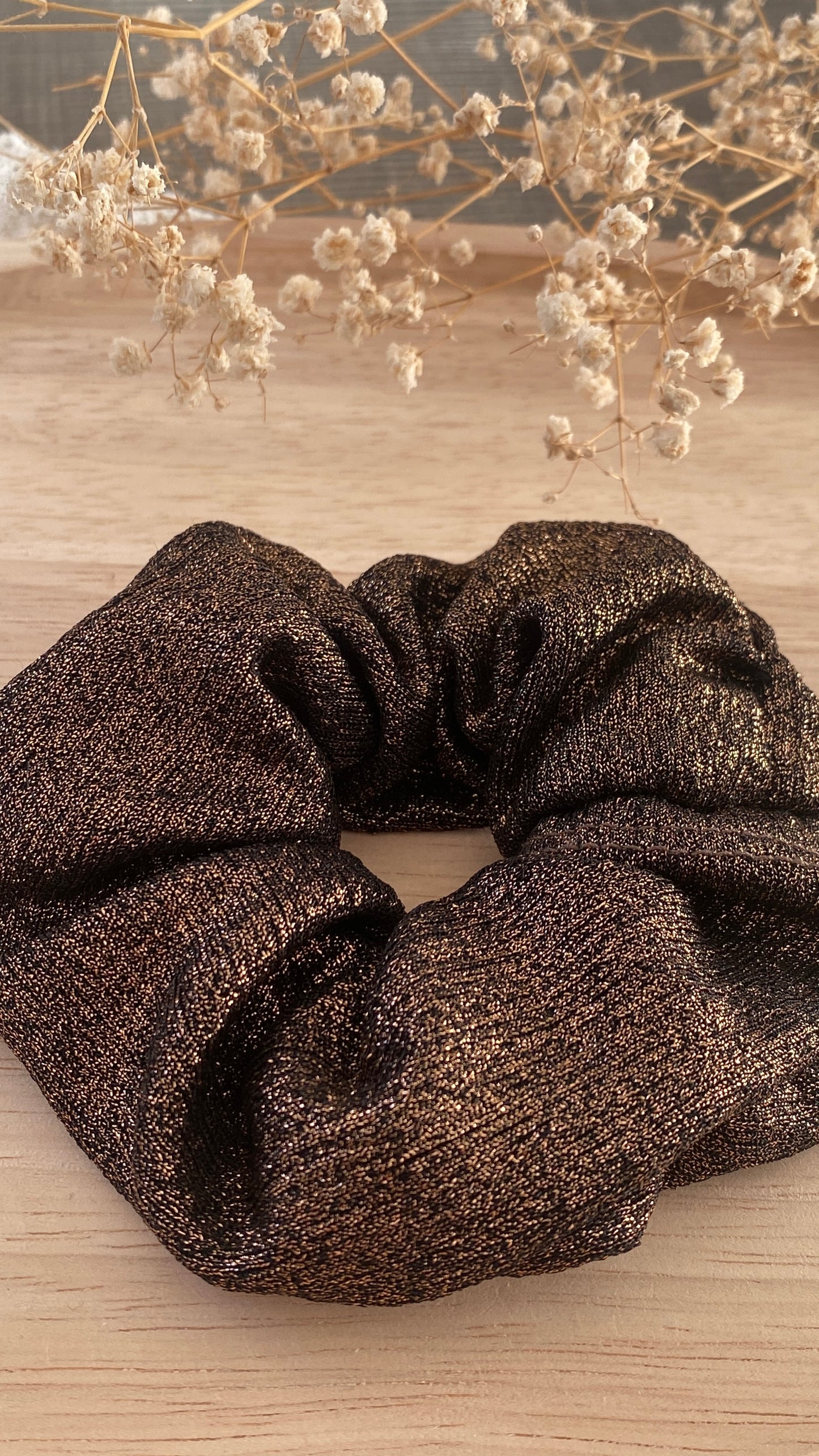 Chouchou paillettes cuivré