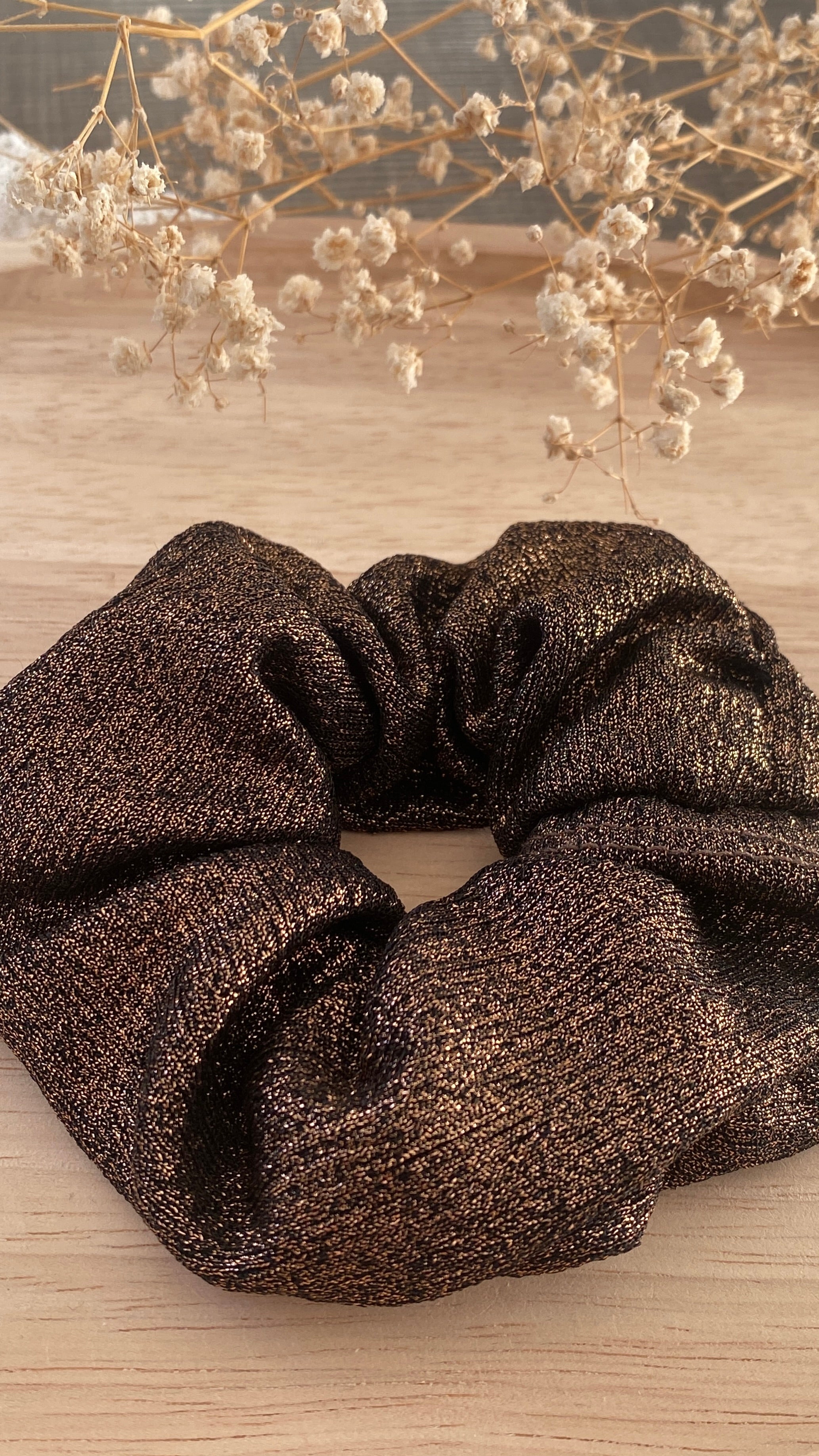 Chouchou paillettes cuivré