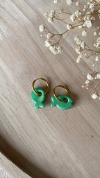 Pampilles poissons verts jade