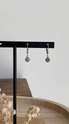 Boucles strass argentées