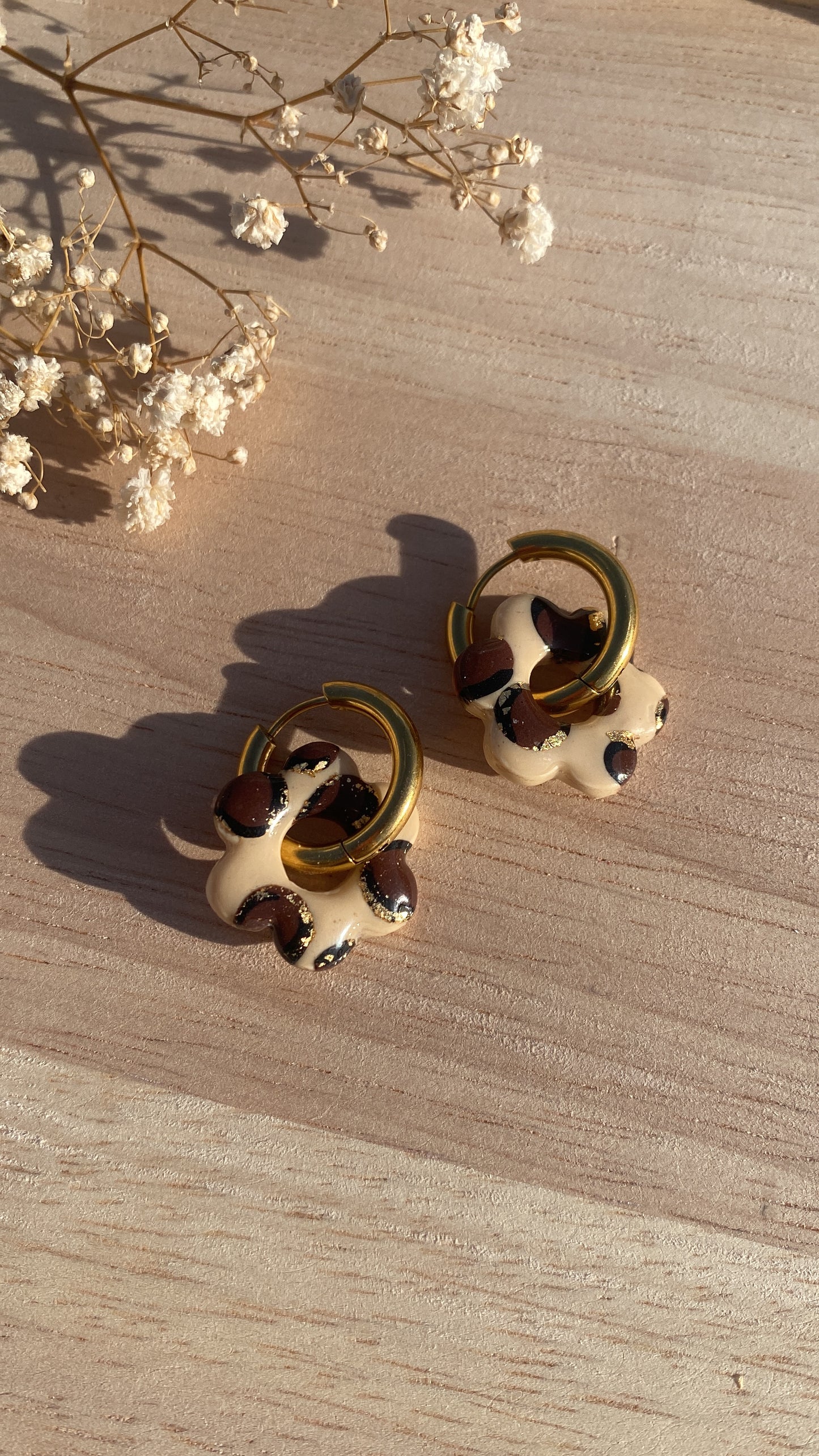 Pampilles fleurs léopard