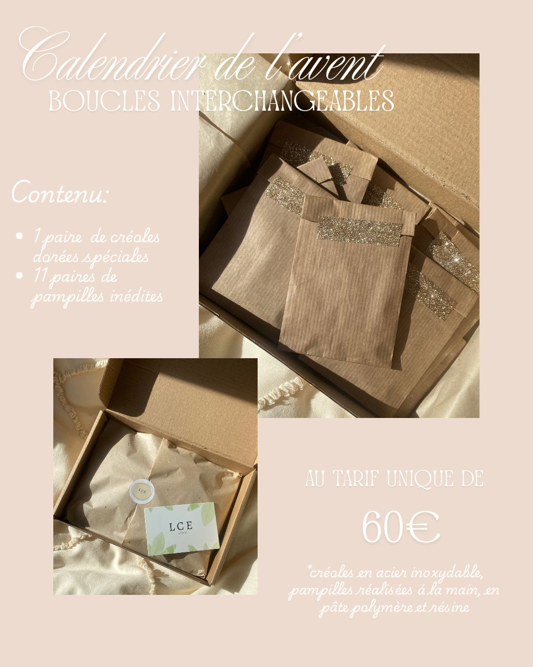 Calendrier de l’avent spécial boucles interchangeables 💐🥂