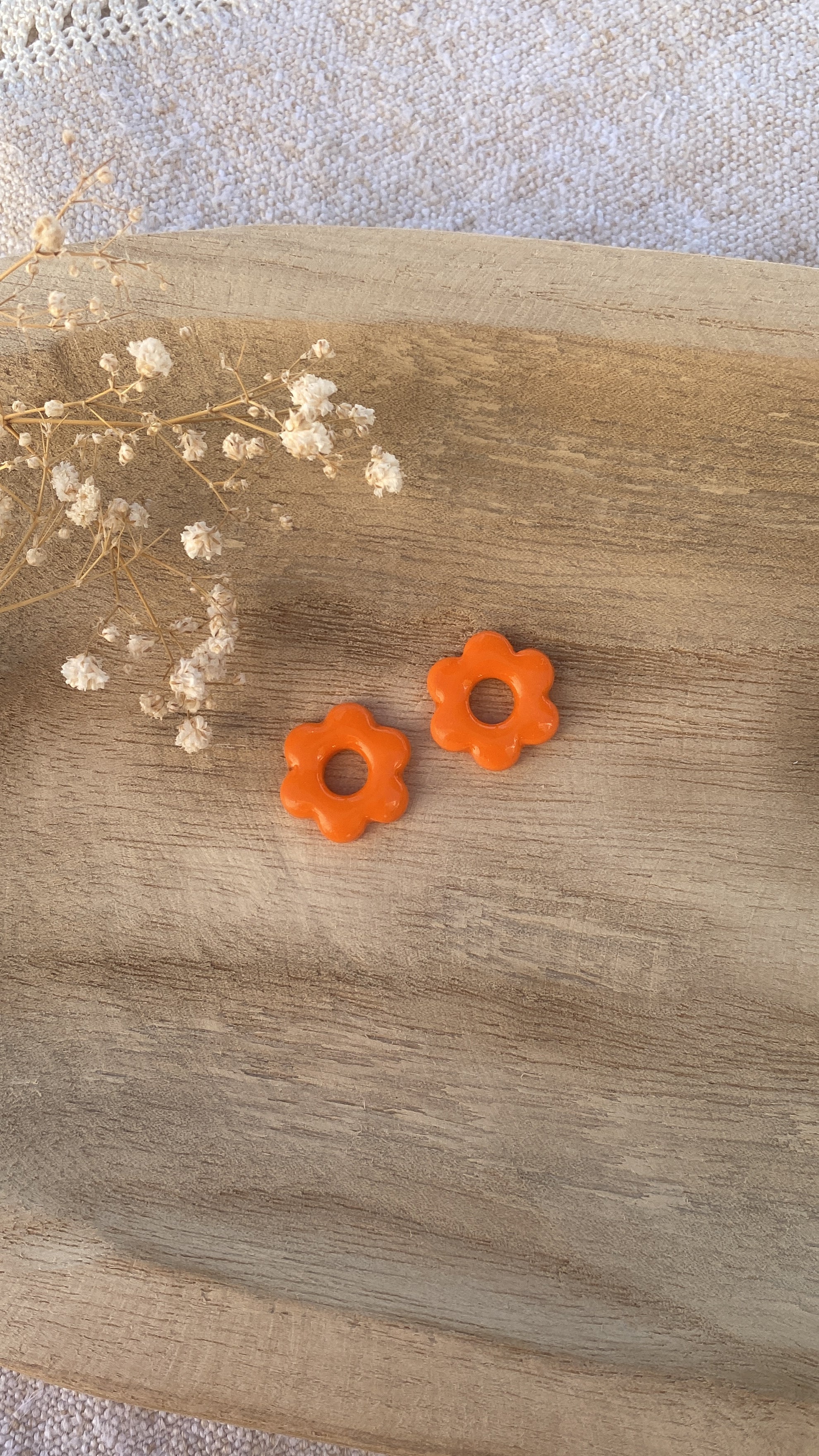 Pampilles fleurs oranges