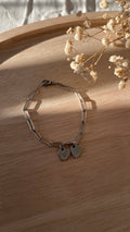 Bracelet cœurs initiales