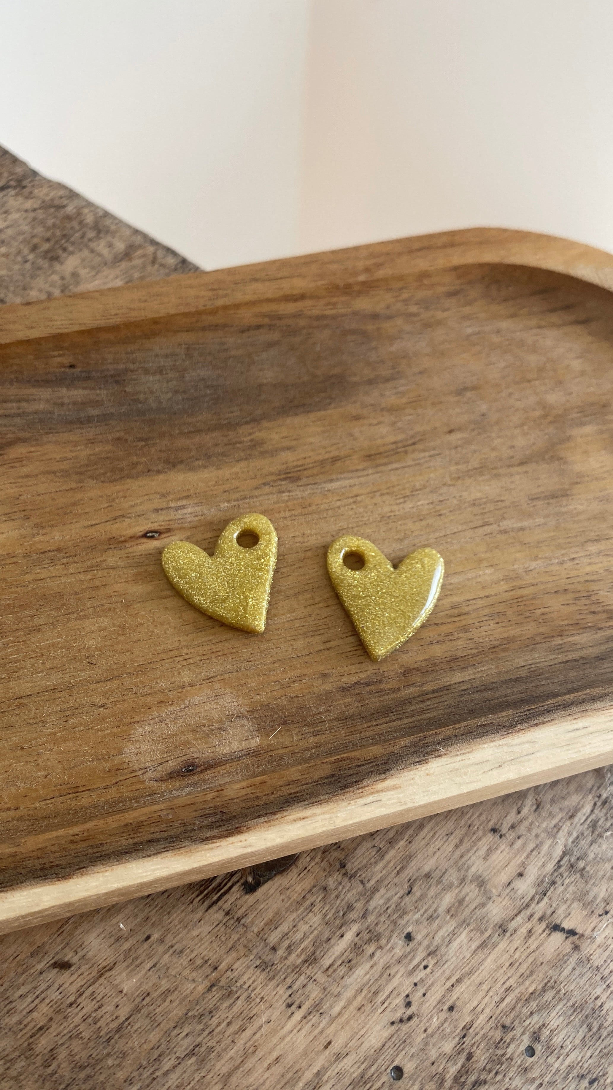 Pampilles coeurs dorés