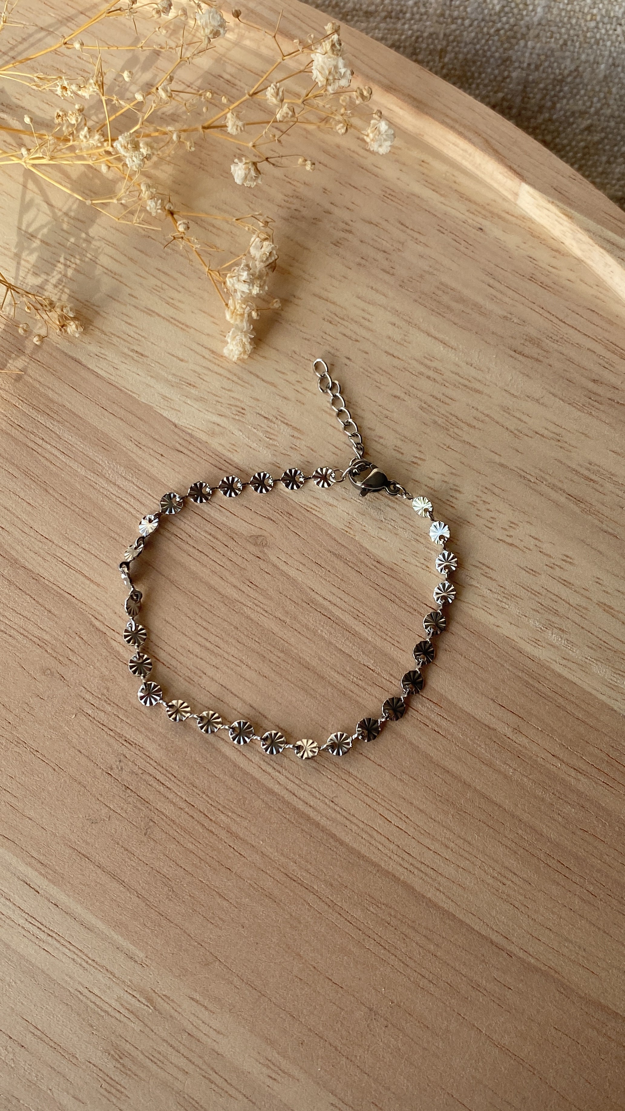 Bracelet chaîne argenté