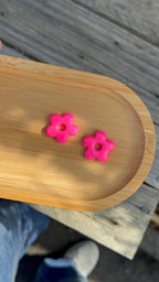 Fleurs roses fluo