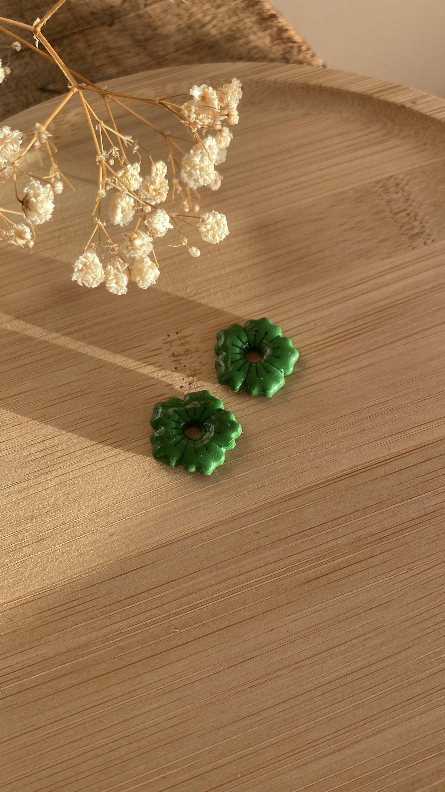 Petites Fleurs vertes foncées