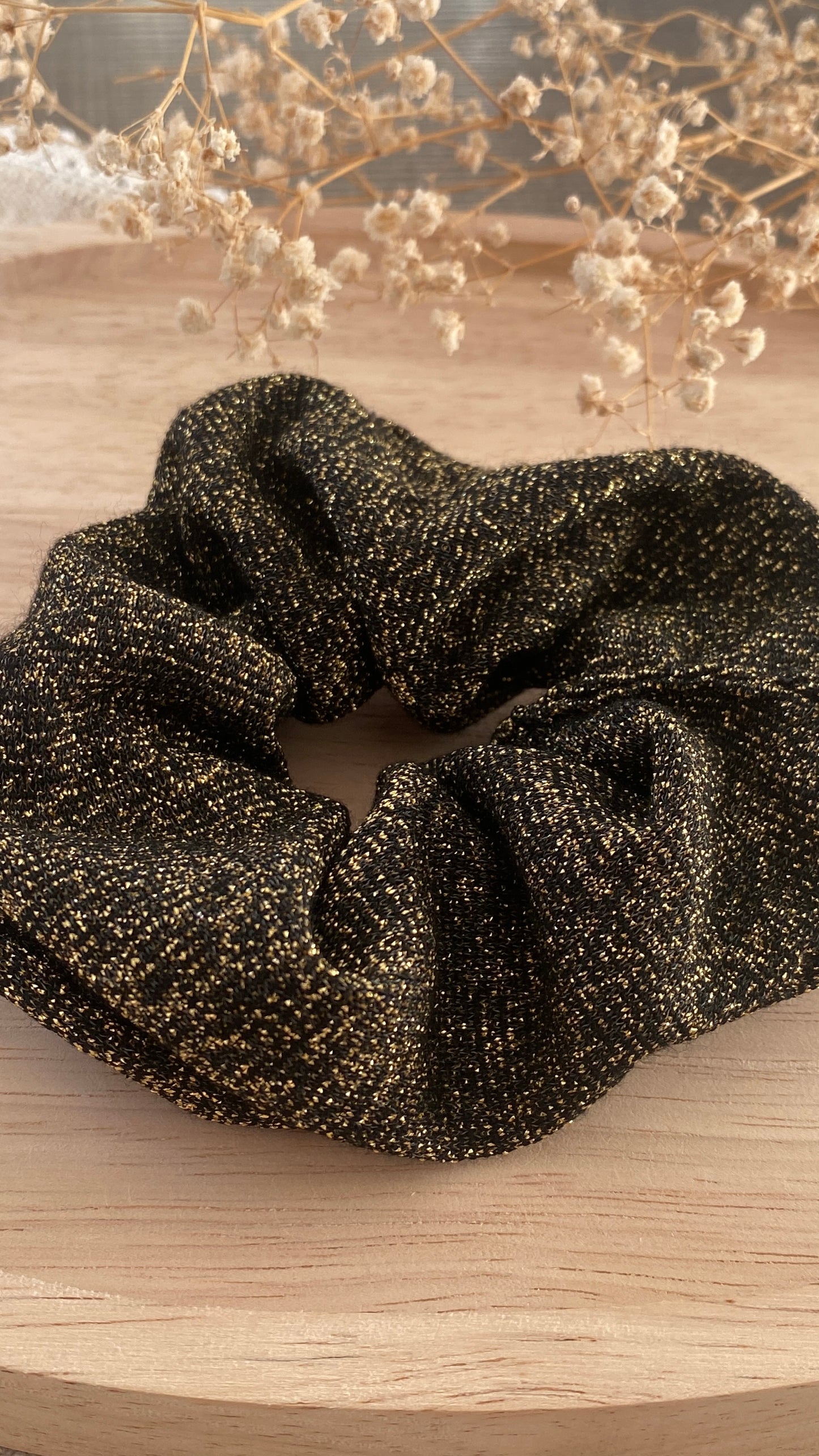 Chouchou paillettes doré