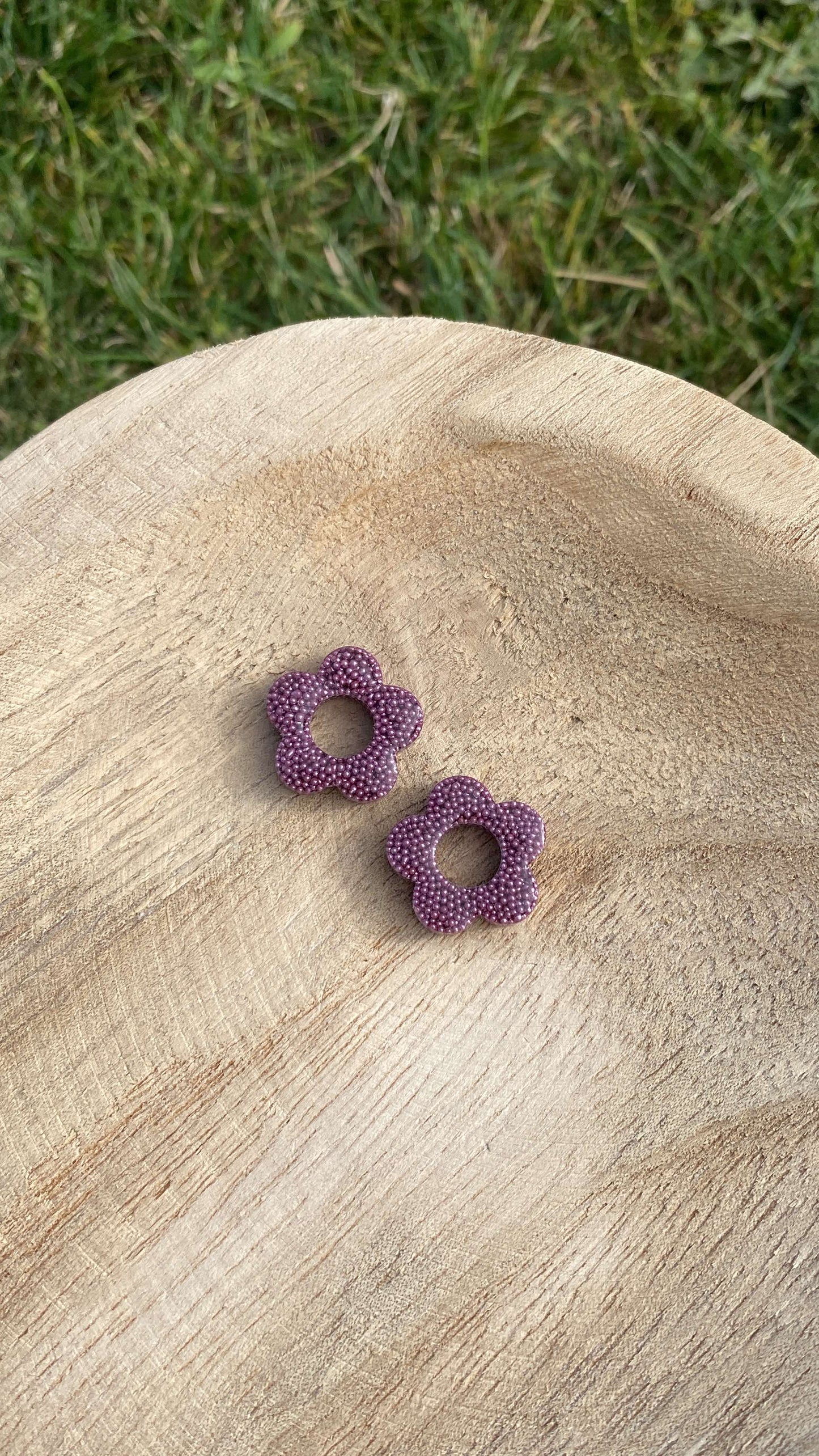 Pampilles interchangeables micro-billes lila