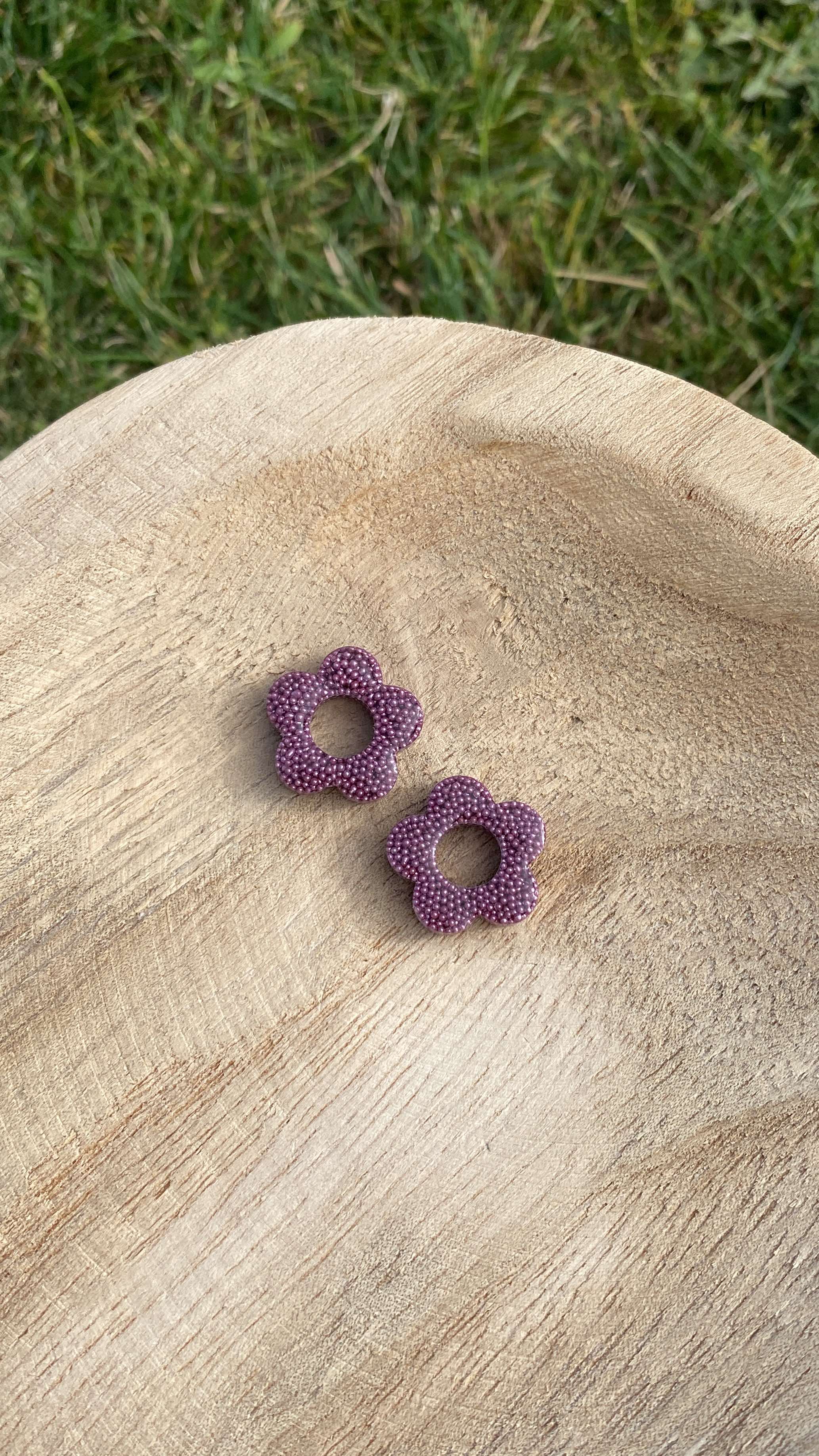 Pampilles interchangeables micro-billes lila