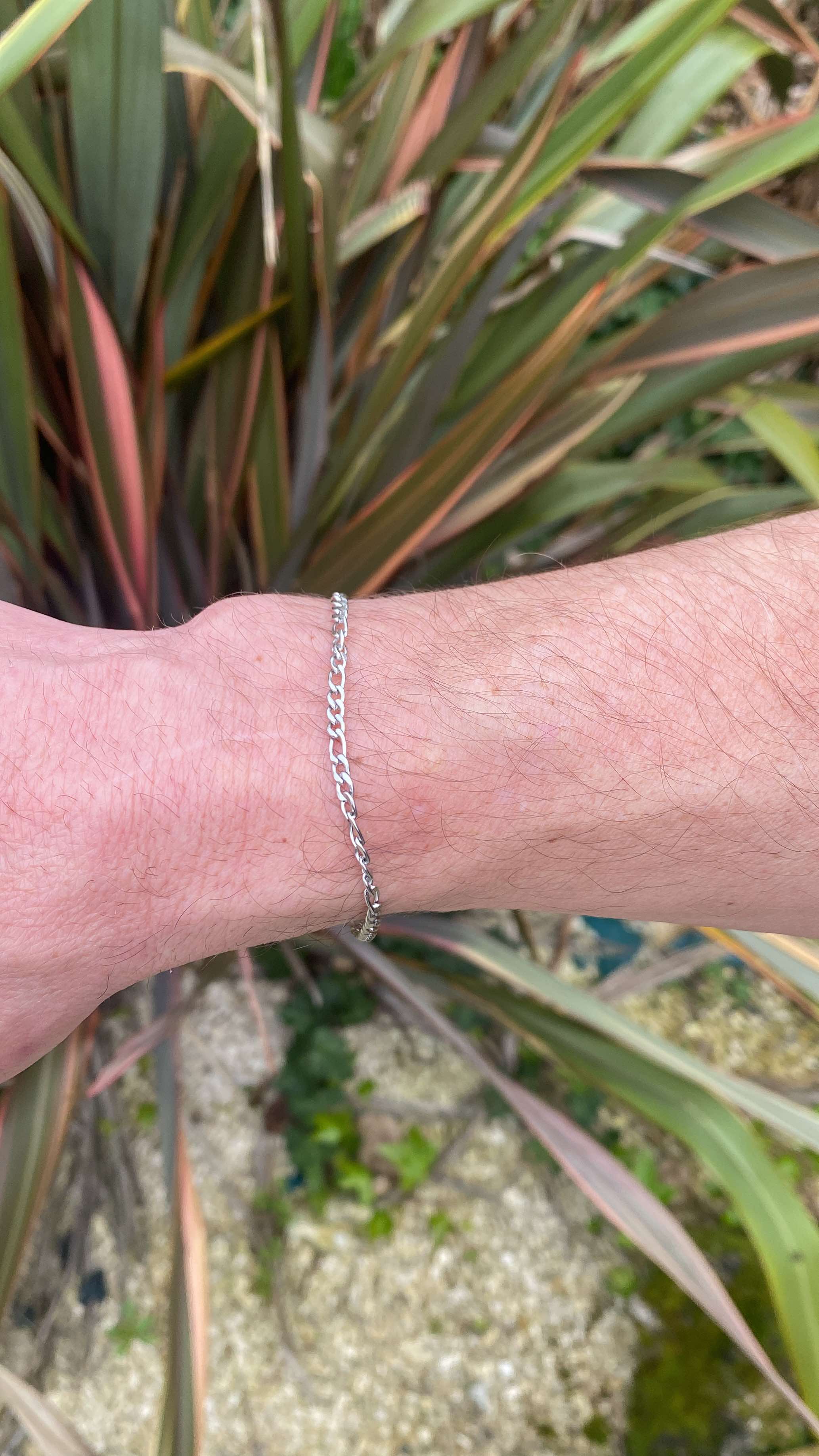 Bracelet de chaîne, argenté