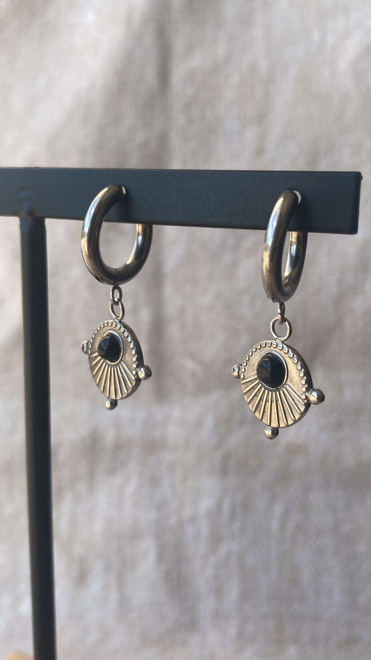 Boucles d'oreilles argentées