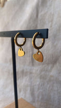 Boucles d'oreilles coeurs dorés