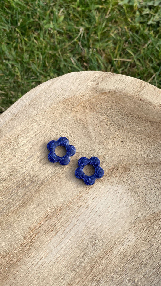 Pampilles interchangeables micro-billes bleues foncés