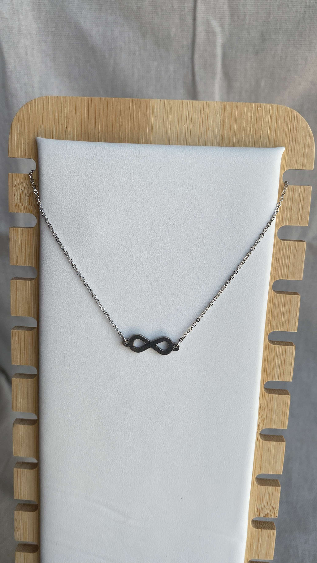 Collier infini argenté