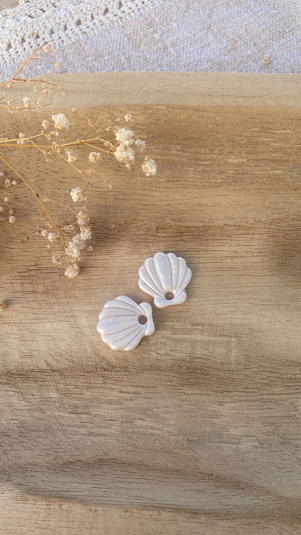 Pampilles coquillages irisés