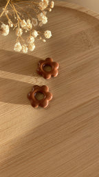 Pampilles fleurs marrons