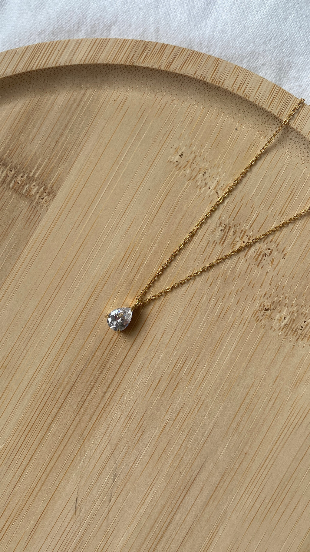 Collier goutte strass