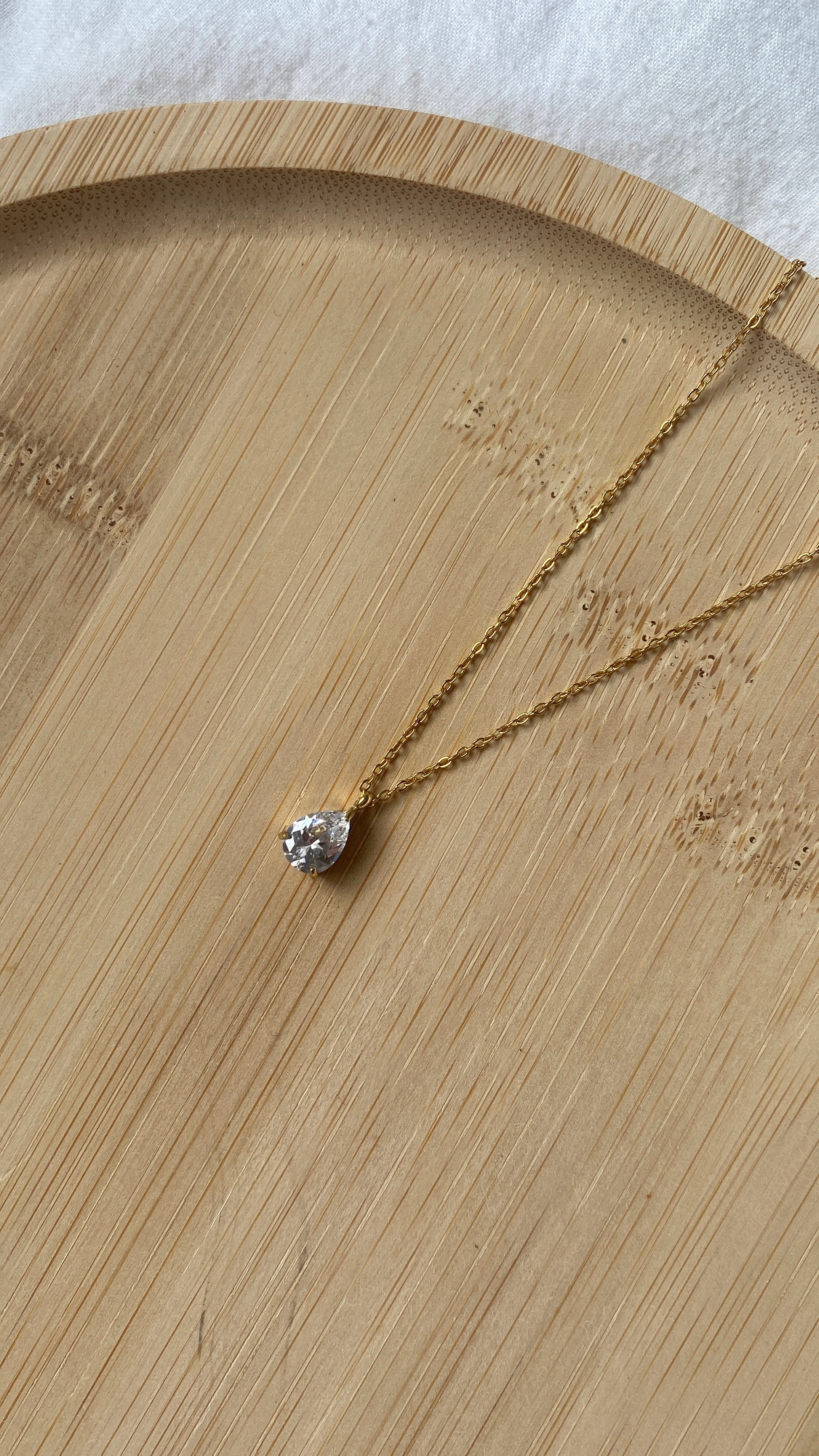 Collier goutte strass