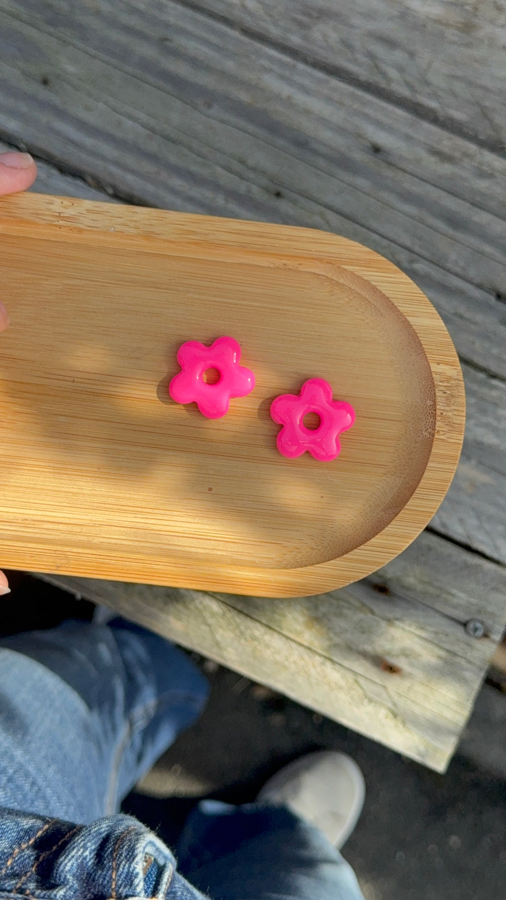 Fleurs roses fluo