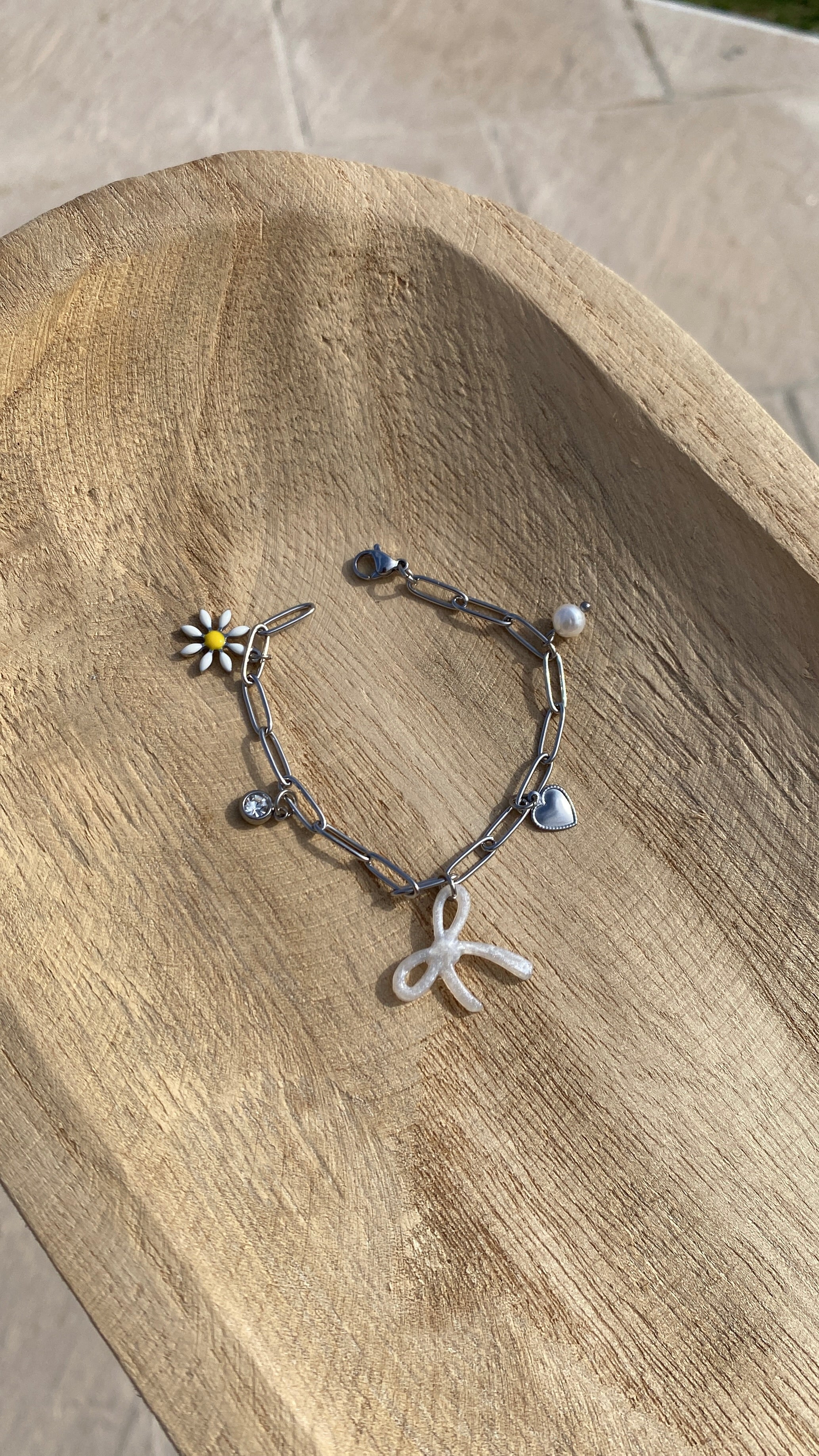 Bracelet breloques argenté