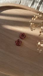 Fleurs paillettes roses