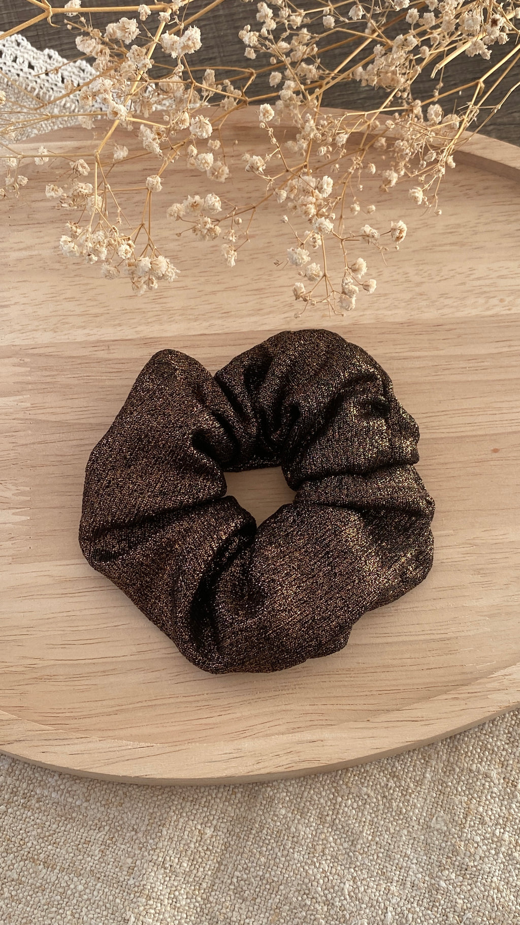 Chouchou paillettes cuivré