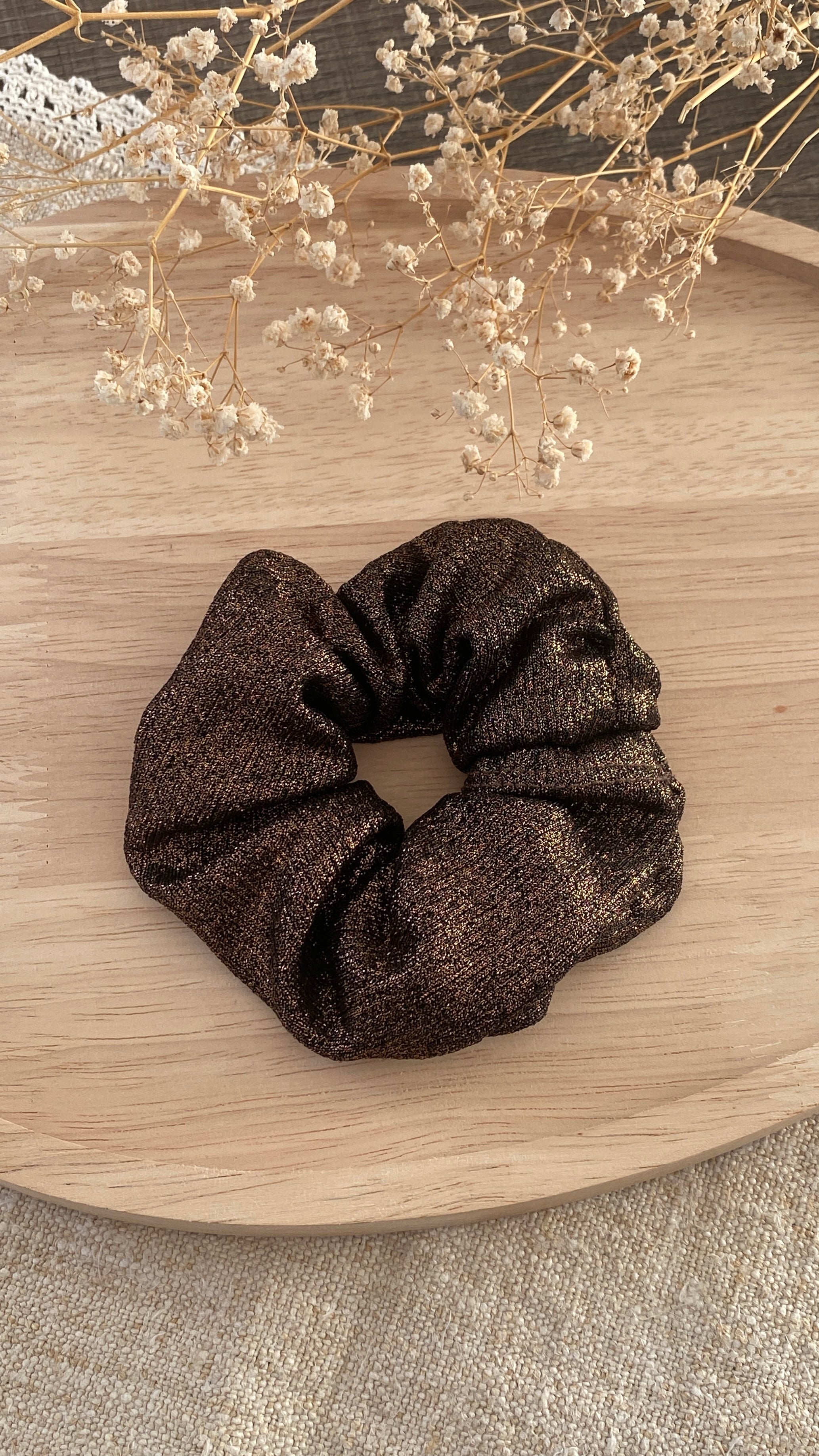 Chouchou paillettes cuivré