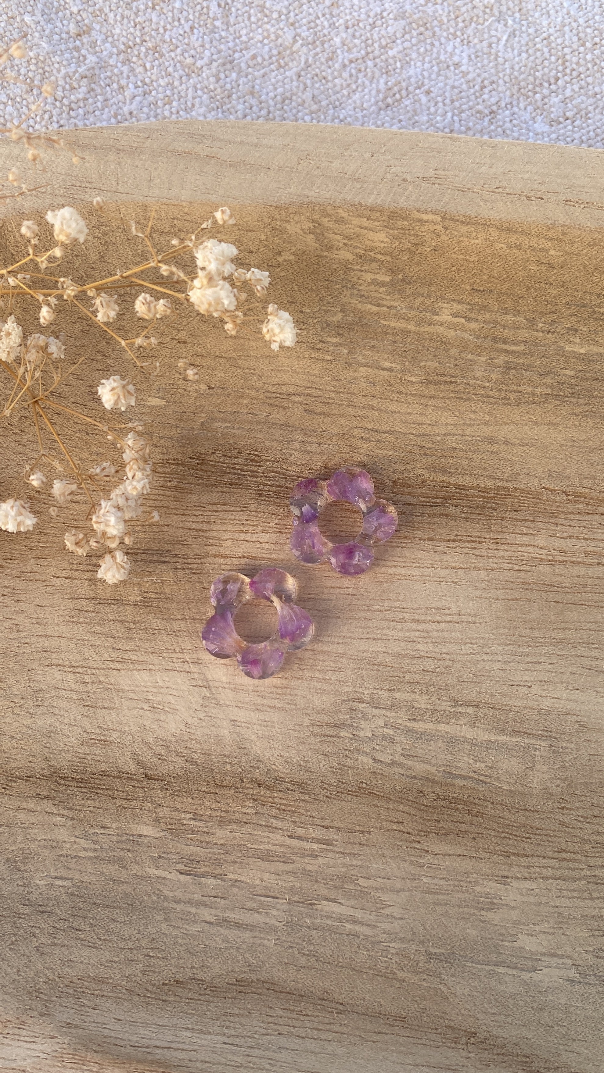 Pampilles fleurs, fleurs violettes