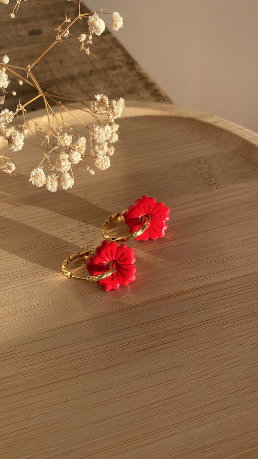 Petites fleurs rouges