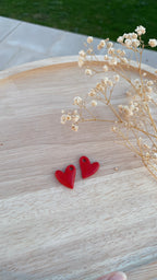 Pampilles cœurs, rouges