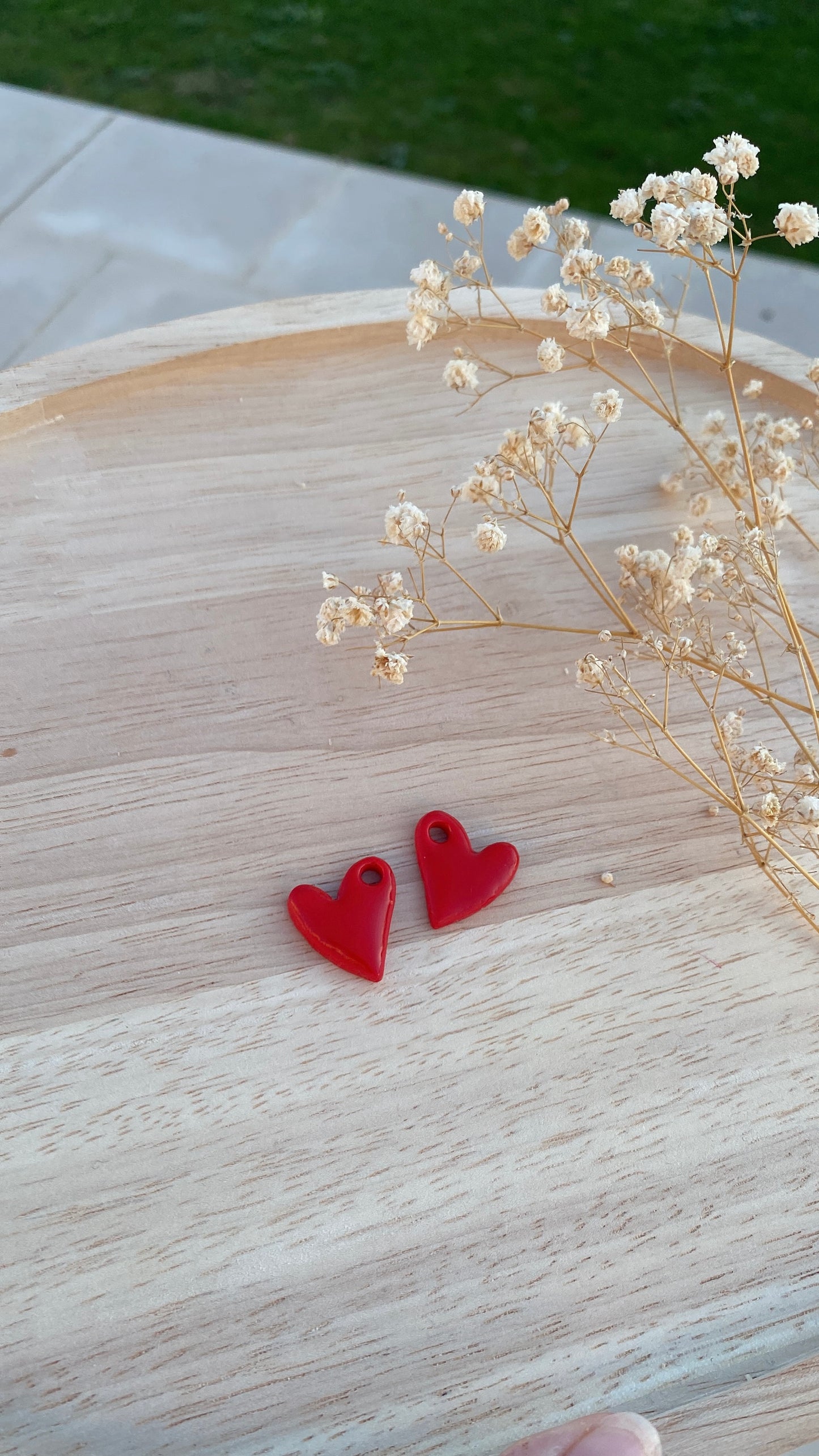 Pampilles cœurs, rouges