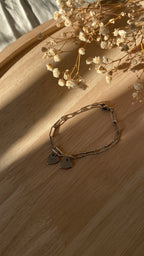 Bracelet cœurs initiales