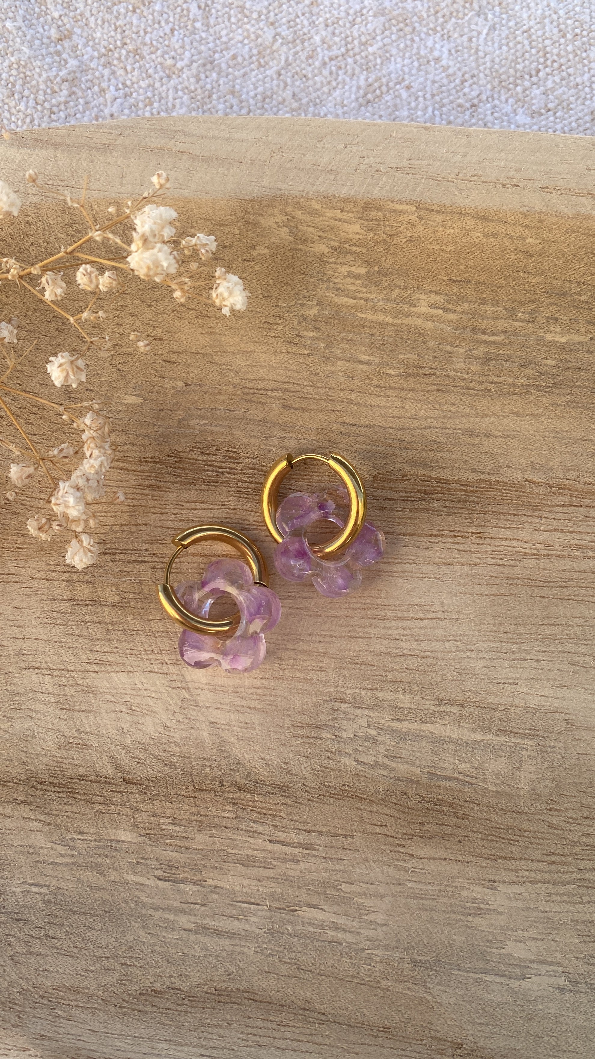 Pampilles fleurs, fleurs violettes