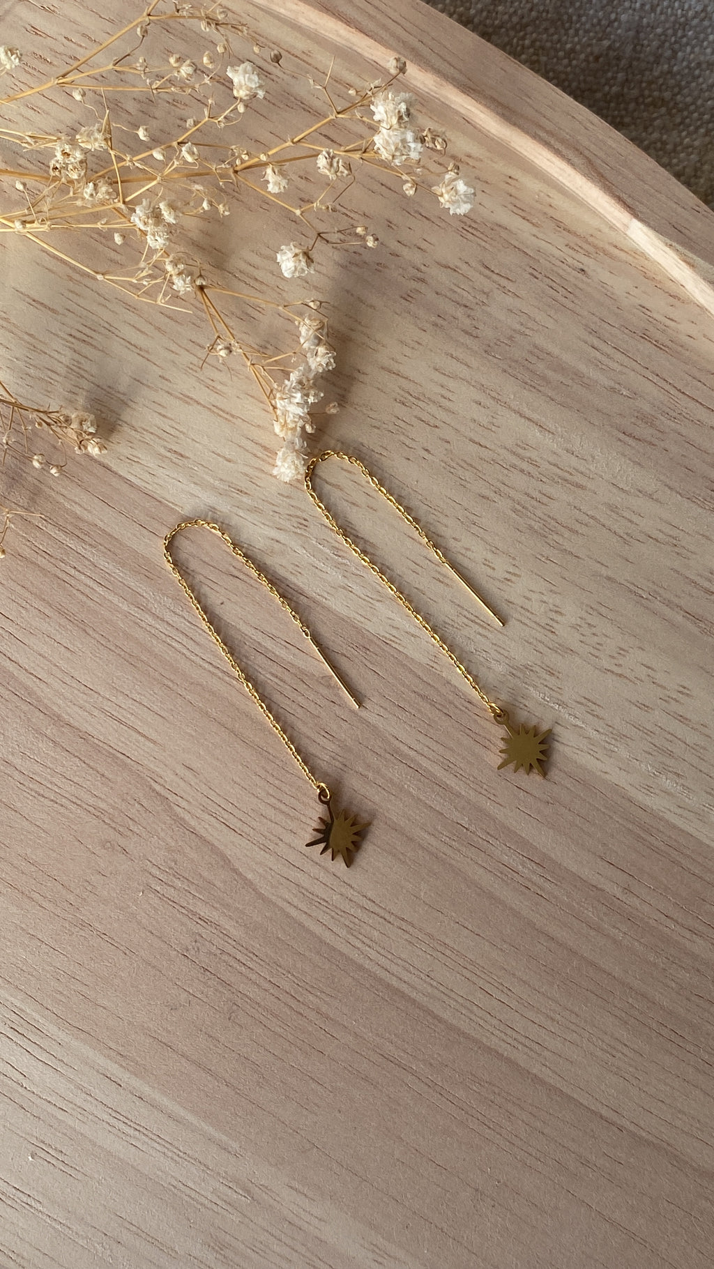 Boucles d’oreilles pendantes étoiles