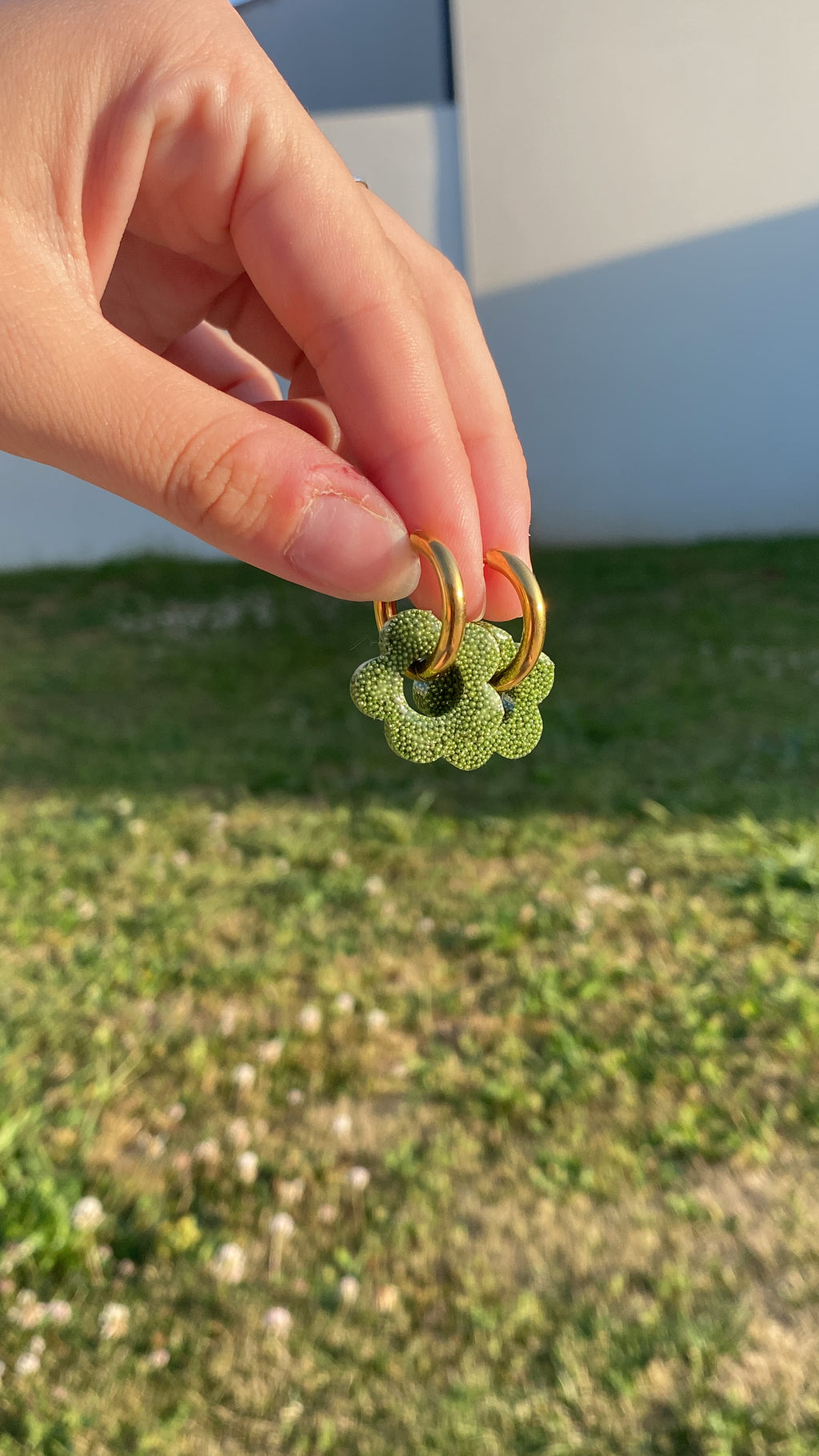 Pampilles interchangeables micro-billes verte