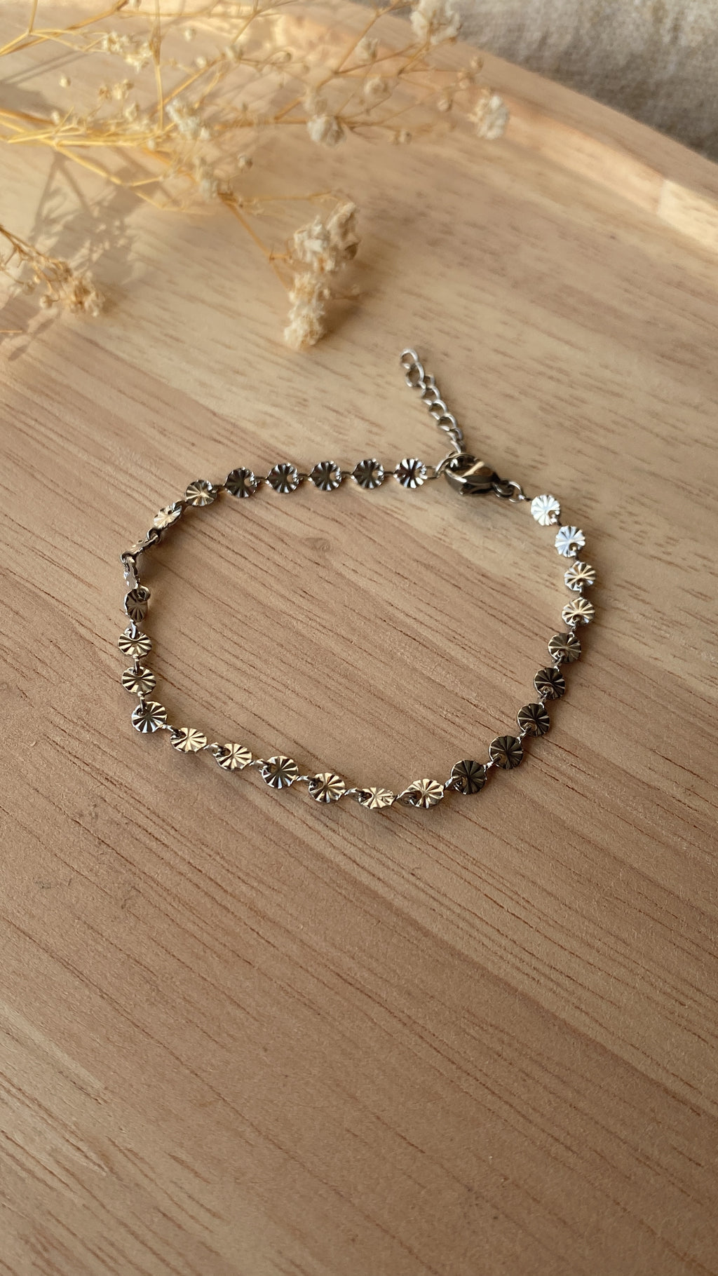 Bracelet chaîne argenté