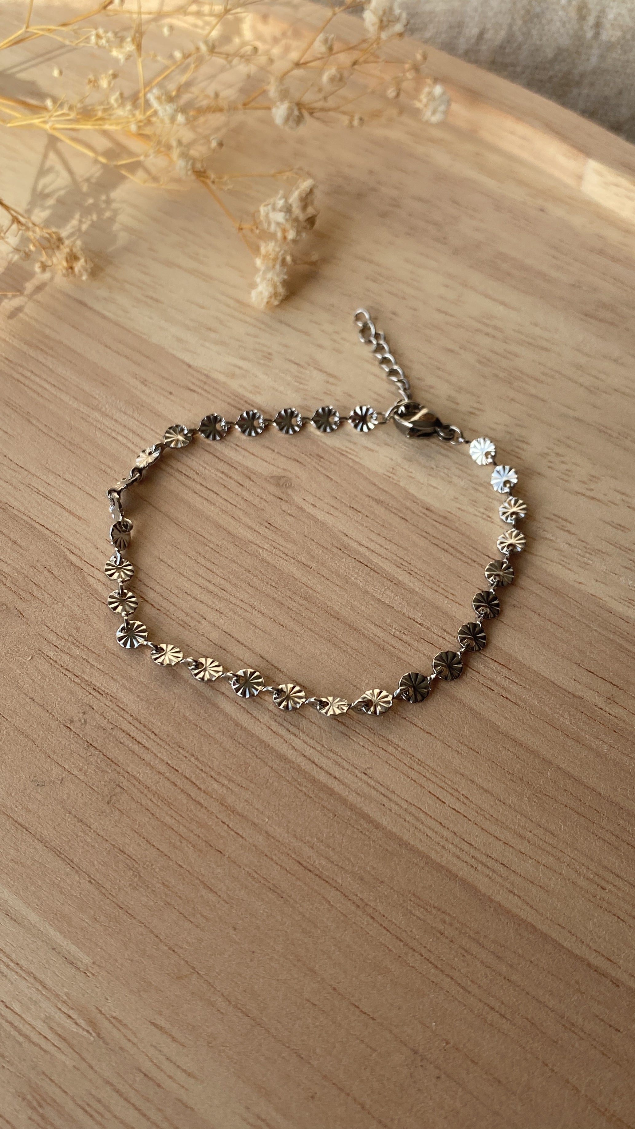 Bracelet chaîne argenté