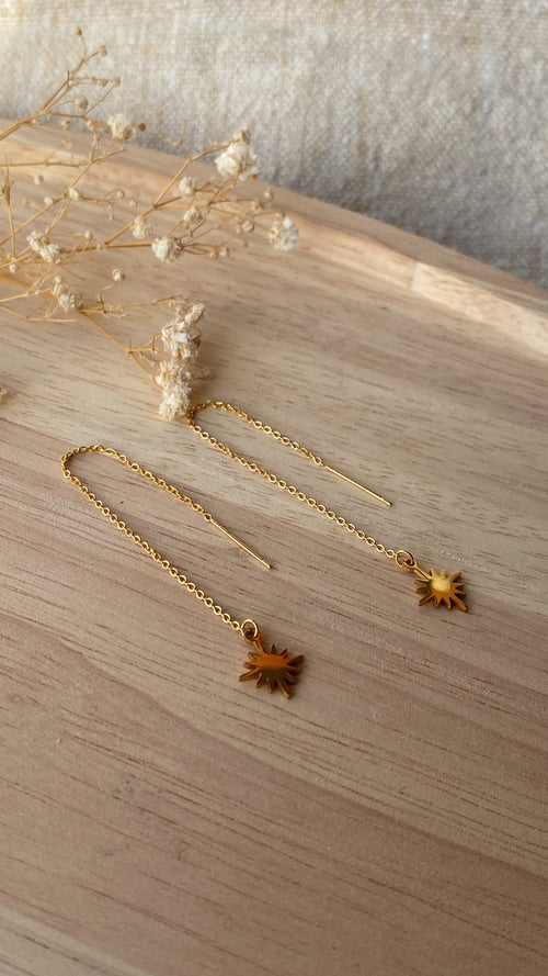 Boucles d’oreilles pendantes étoiles