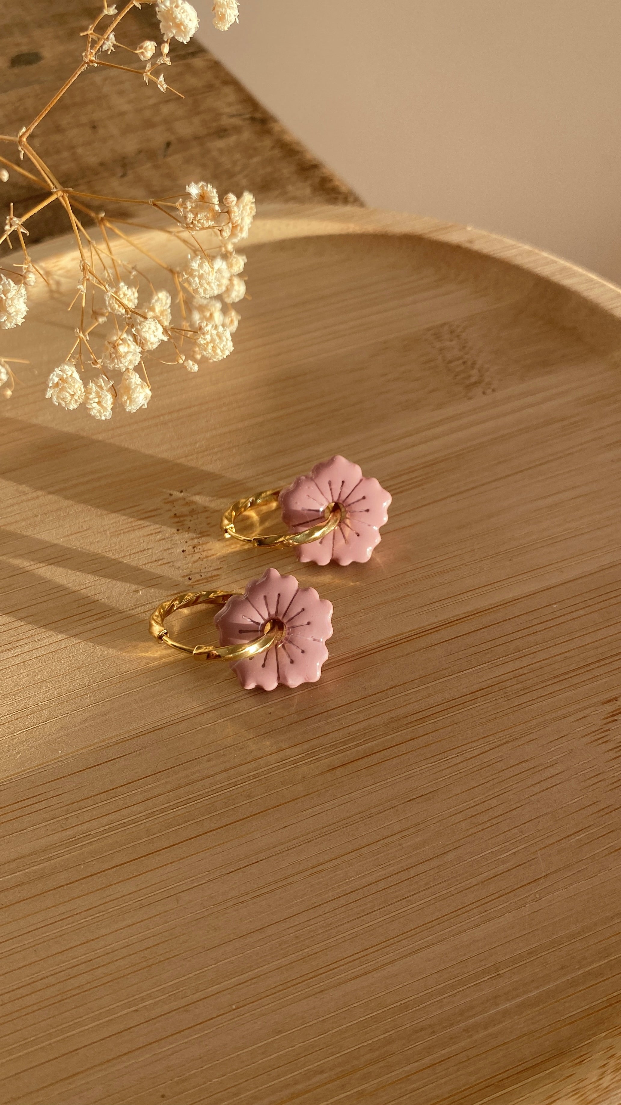 Petites Fleurs vieux rose