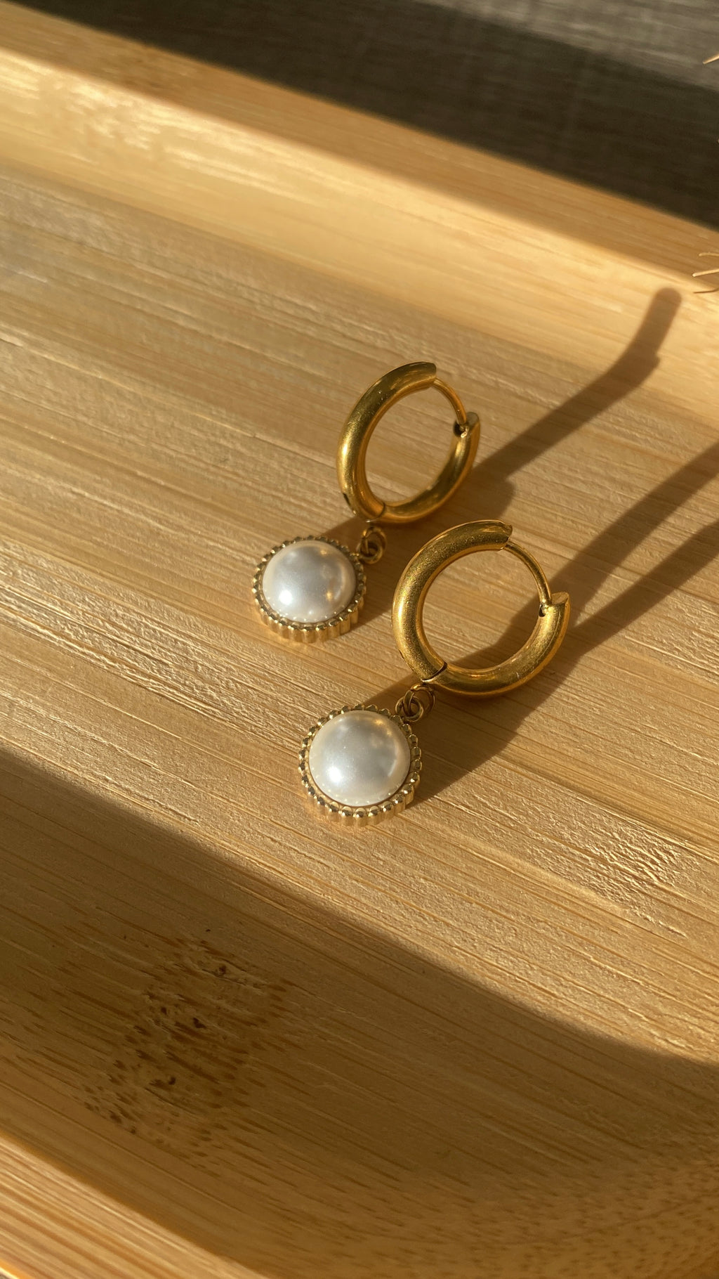Boucles d’oreilles demi-perles