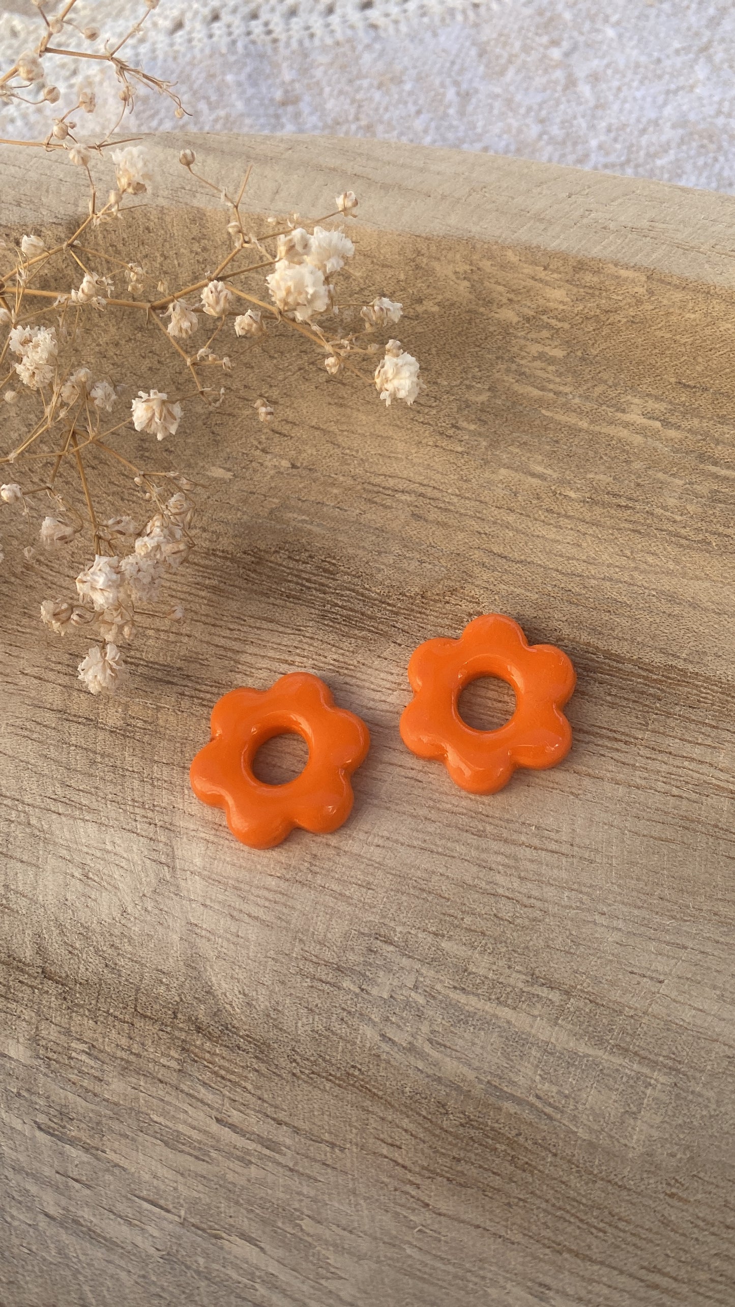 Pampilles fleurs oranges