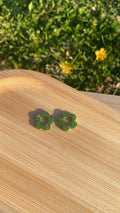 MINI- fleurs paillettes vertes